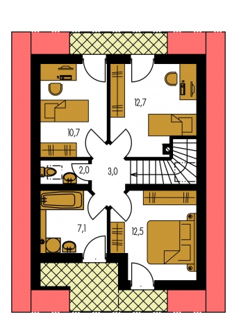 Floor plan of second floor - PREMIER 86